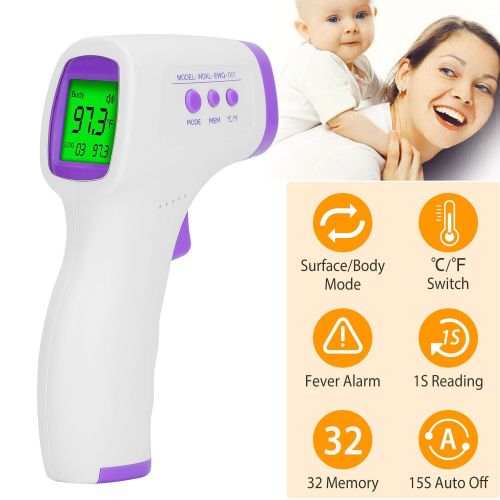 Digital Infrared Thermometer Non-contact Forehead Body Thermometer Surface Room Instant Accurate Reading Digital Infrared Thermometer Non-contact Forehead Body Thermometer Surface Room Instant Accurate Reading